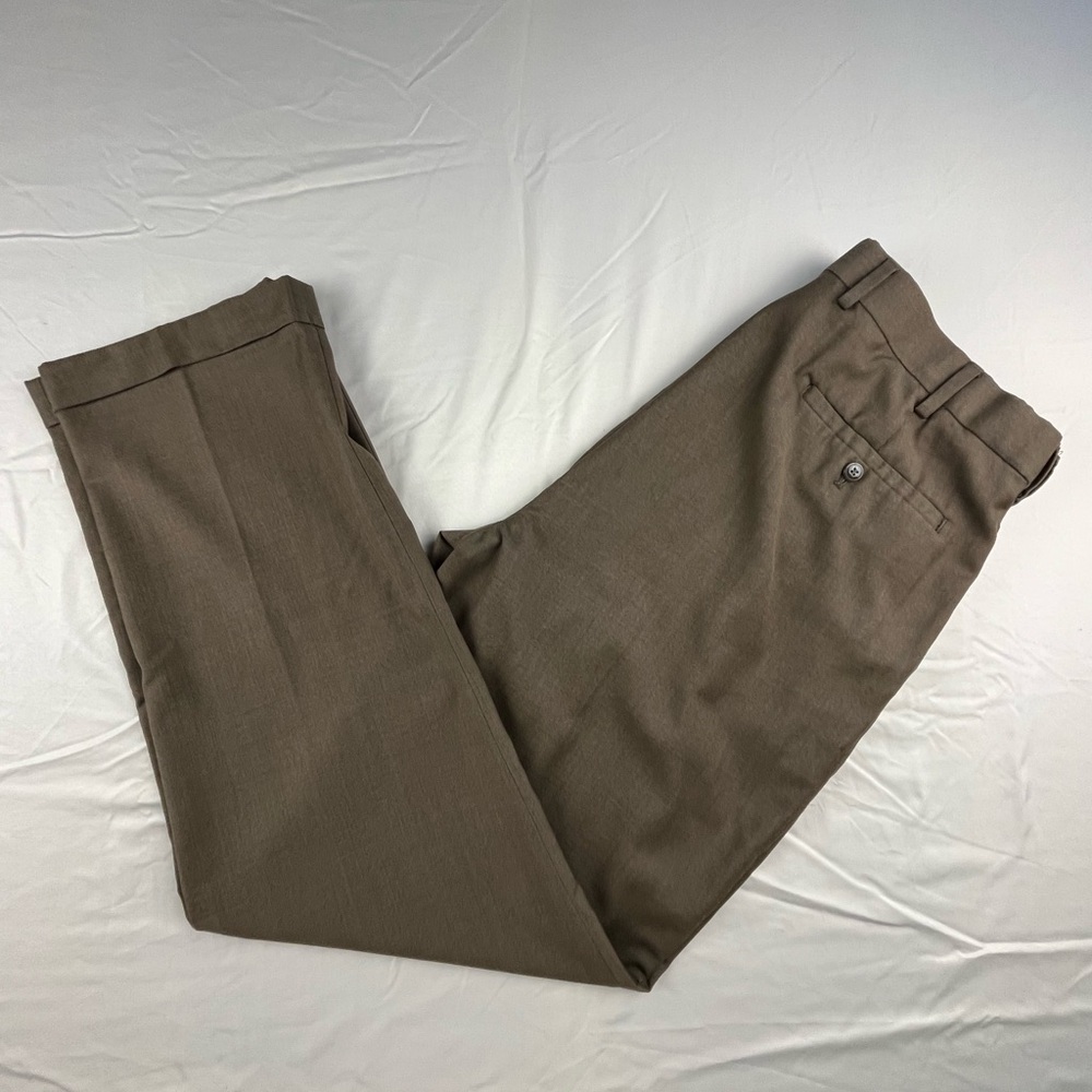 Louis Raphael Mens Dress Pants Pleated Cuffed Brown Tag 38x34